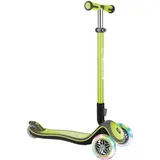 Globber Elite Deluxe mit Leuchtrollen green