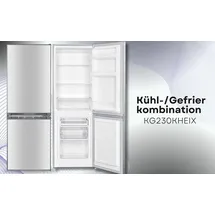 PKM KG230KHEIX Kühlgefrierkombination 173L Inox silber Kühlschrank LED