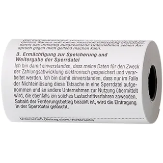 Heipa Thermorolle 57 x 36 x 12mm /12m weiß mit SEPA-Lastschrift VE=50 Stück