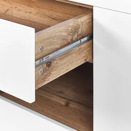 Beliani Sideboard 2 in 1 120 x 75 x 60 cm Weiß / Braun