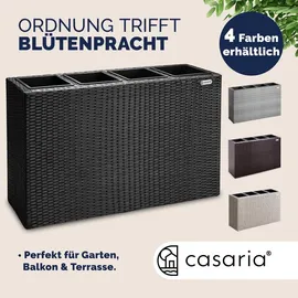 CASARIA Blumentopf 95 x 27 x 60 cm schwarz