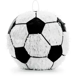Piñata 35x35x35cm Fußball Party Dekoration zum Befüllen Partyspiele Kindergeburtstag Geburtstag Fußballparty Party Partydeko Partyzubehör Schwarz Weiß
