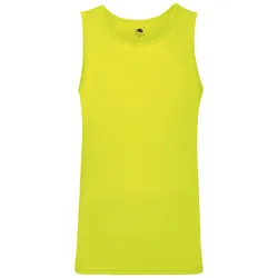Fruit of the Loom Performance Vest Herren Tank Top Sport Shirt Fitness NEU, zitronengelb, 2XL