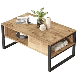 woody fashion Couchtisch 44,4x100 cm Kiefer atlantisch - Braun