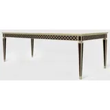 Casa Padrino Luxus Barock Esstisch Schwarz / Silber 240 x 110 x H. 78 cm - Massivholz Küchentisch - Esszimmertisch - Esszimmer Möbel im Barockstil