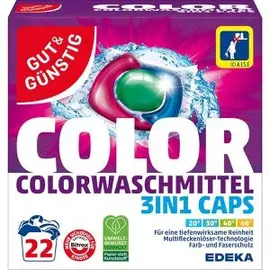 Gut&Günstig Colorwaschmittel Waschmittel-Pods Caps 22 WL