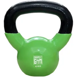 ORANGE GYM Vinyl Kettlebell 4 kg Grün / Orange
