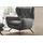 KAWOLA Hochlehnsessel CHARME Cord 100 x 106 x 95 cm Grau gepolstert