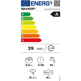 Sharp ES-WNFL914CWDA-DE Waschmaschine (9kg, 1400 U/min)