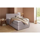 LeGer Home by Lena Gercke Boxspringbett »Yuma«, incl. Topper, in 4 Breiten, 3 Matratzenarten und je 2 Härtegraden grau