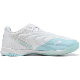 Puma Ibero V Hallenfußballschuhe Unisex White/Aqua/Fizzy Light/Sea Glass 42,5
