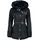 Gothicana by EMP Damen schwarze Winterjacke mit Taillengürtel 5XL - 5XL
