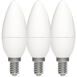 proventa LED-Leuchtmittel LED Kerze, E14, E14 4,9W warmweiß Opal C35 3-Pack