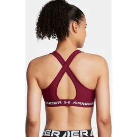 Under Armour Crossback Mid Bra, - Rot