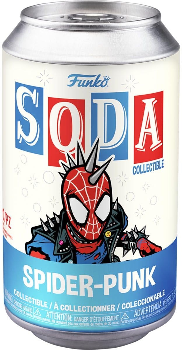 Funko Vinyl SODA: Spider-Man: Spider-Punk - 1/6 Quote Für Seltene Chase-Variante - Spiderman Into The Spiderverse 2 - Vinyl-Sammelfigur - Geschenkidee - Offizielle Handelswaren - Movies Fans
