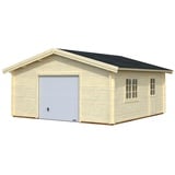 Palmako Roger mit Sektionaltor 5,40 x 5,40 m natur