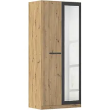 Rauch Drehtürenschrank »Kleiderschrank Schrank Garderobe Garderobenschrank Stauraumwunder MODI«, optional mit Spiegel MADE IN GERMANY, grau