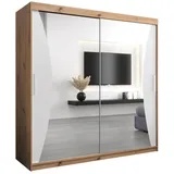 abiks möbel Schwebetürenschrank MONACO 200 x 200 x 62 cm Weiß