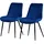 ML-Design Esszimmerstuhl Samt dunkelblau 2er Set
