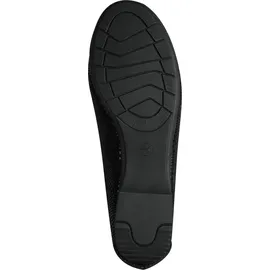 Jana Damen Ballerinas mit Schleife Vegan, Schwarz (Black Structur), 38 EU