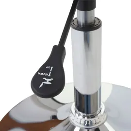 MCW Stühle, Vaasa T501, Stuhl Küchenstuhl, höhenverstellbar drehbar, Kunstleder dunkelgrau, Chromfuß