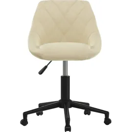 vidaXL Bürostuhl Drehbar Samt Creme