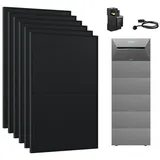 Anker Balkonkraftwerk 2730W Komplettset Solaranlage Anker SOLIX 3 E2700 Pro Speicher, (Smart Meter und 6x Astronergy 455Wp im Lieferumfang enthalten), Speicher mit integriertem Wechselrichter, All-in-One 2,668kWh Akku