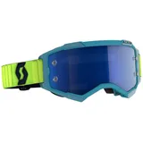 Scott Fury, Crossbrille verspiegelt - Türkis/Neon-Gelb Blau-Verspiegelt