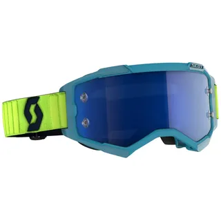 Scott Fury, Crossbrille verspiegelt - Türkis/Neon-Gelb Blau-Verspiegelt