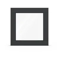 Fenster Graphitschwarz RAL 9011, Holzfenster, Classic IV 68, 510 x 510 mm, einteilig, festverglast, individuell konfigurieren