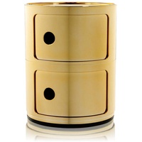 Kartell Componibili, 2 Elements, Gold, Runde Basis