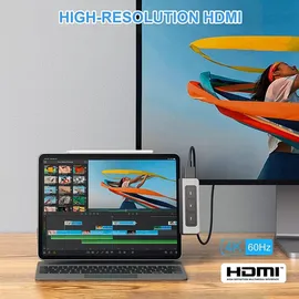 Hyper Drive Media 6-in-1 USB-C Hub for iPad Pro/Air