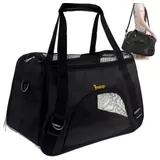purlov Katzenbox Hundetransporter Transporttasche faltbar Katzenbox Reisebox 20940