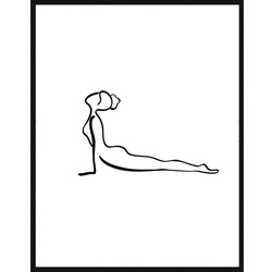 ANY IMAGE Digitaldruck »Linien Kunst Frau I«, Rahmen: Buchenholz, Schwarz