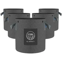 AC Infinity Hochbelastbare wiederverwendbare Stofftöpfe | 11 Liter | 5er-Pack