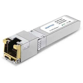 QSFPTEK 10GBASE-T SFP+ Kupfer RJ45 Modul Transceiver up to 30m, Cat6a/7 Fiber 10G auf RJ45 für Cisco SFP-10G-T-S, Ubiquiti UF-RJ45-10G, Netgear, D-Link, Supermicro, TP-Link, Linksys, andere Schalter