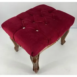 Casa Padrino Fußhocker Antik Barock 52 x 39 x 0 cm Braun