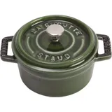 Staub Cocotte 10 cm rund basilikumgrün