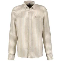 LERROS Langarmhemd »LERROS Gestreiftes Langarmhemd in Leinenmischung » LIGHT DUNE Beige S