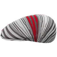 Kangol Flat Cap (1-St) Schirmmütze mit Schirm grau|rot S (54-55 cm)