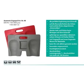 Nierhaus Kniekissen Anatomic Ergopad 250 x 420 x 50 mm rot