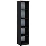matkam Bücherregal 40 x 35 x 182 cm Schwarz