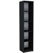 matkam Bücherregal 40 x 35 x 182 cm Schwarz
