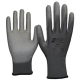 Nitras Nylon-PU-Handschuhe, grau - 1 Packung = 12 Paar, Größe S (6)