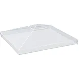 CHICFURN Pavillon-Ersatzdach Dachbezug für Pavillon 3x3 m Transparent für Garten und Terrasse, (Packung, Wasserabweisende Abdeckung für saisonalen Wetter- und Regenschutz), Passend für Gartenzelt 3x3 m mit robuster Dachplane