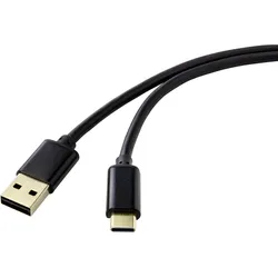 Renkforce USB-A auf USB-CTM-Kabel, unidirektional, 1,8 m