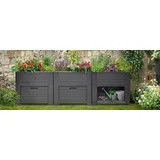 dynamic24 Hochbeet 226cm Garten Schrank 600L Frühbeet Kräuterbeet Pflanzkasten Pflanztisch