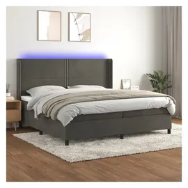 vidaXL Boxspringbett 200 x 200 cm Dunkelgrau