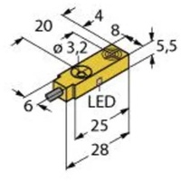 Turck Sensor bündig NPN, Schließer BI2-Q5,5-AN6X