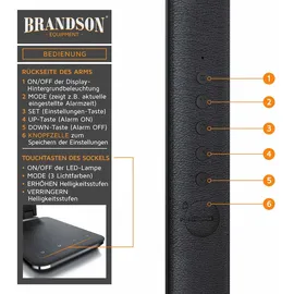 Brandson Schreibtischlampe Schwarz